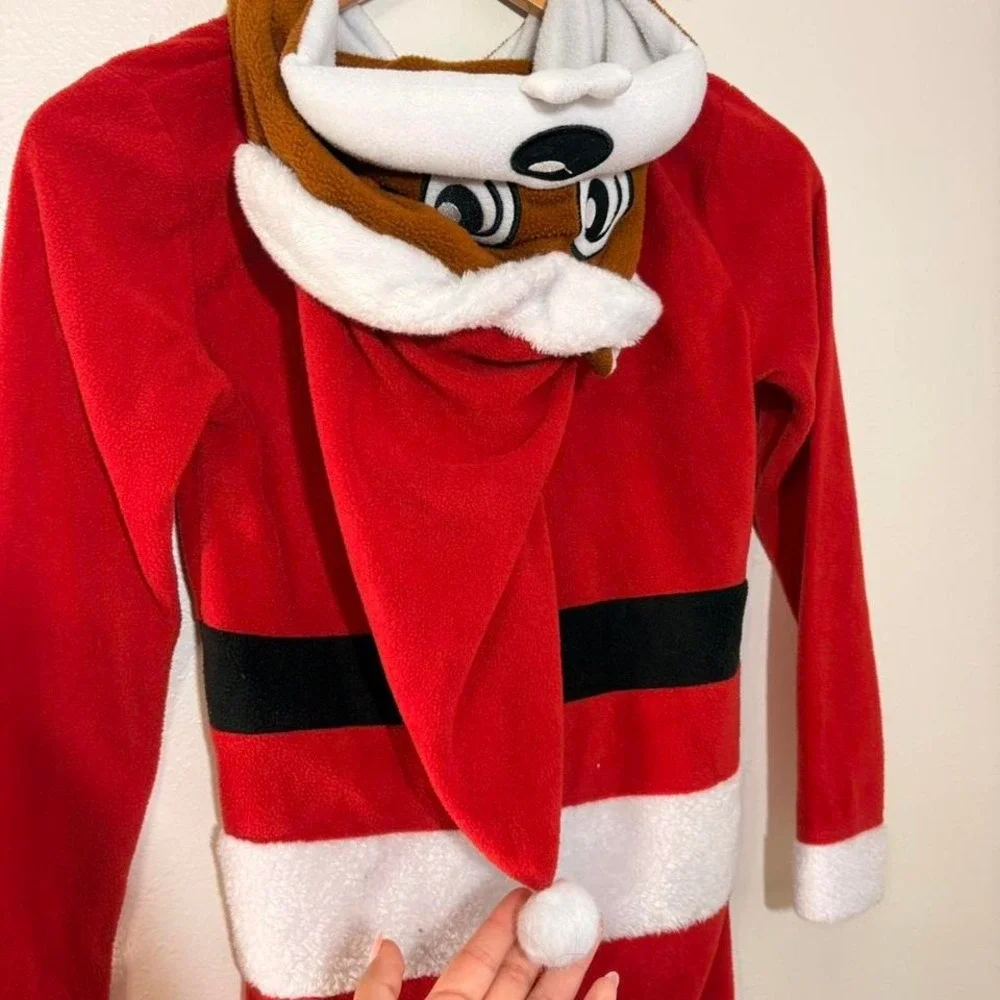 Buc-ee's Kids Pajamas Size YXS Red Overalls Jumper Santa Christmas‎ Holiday